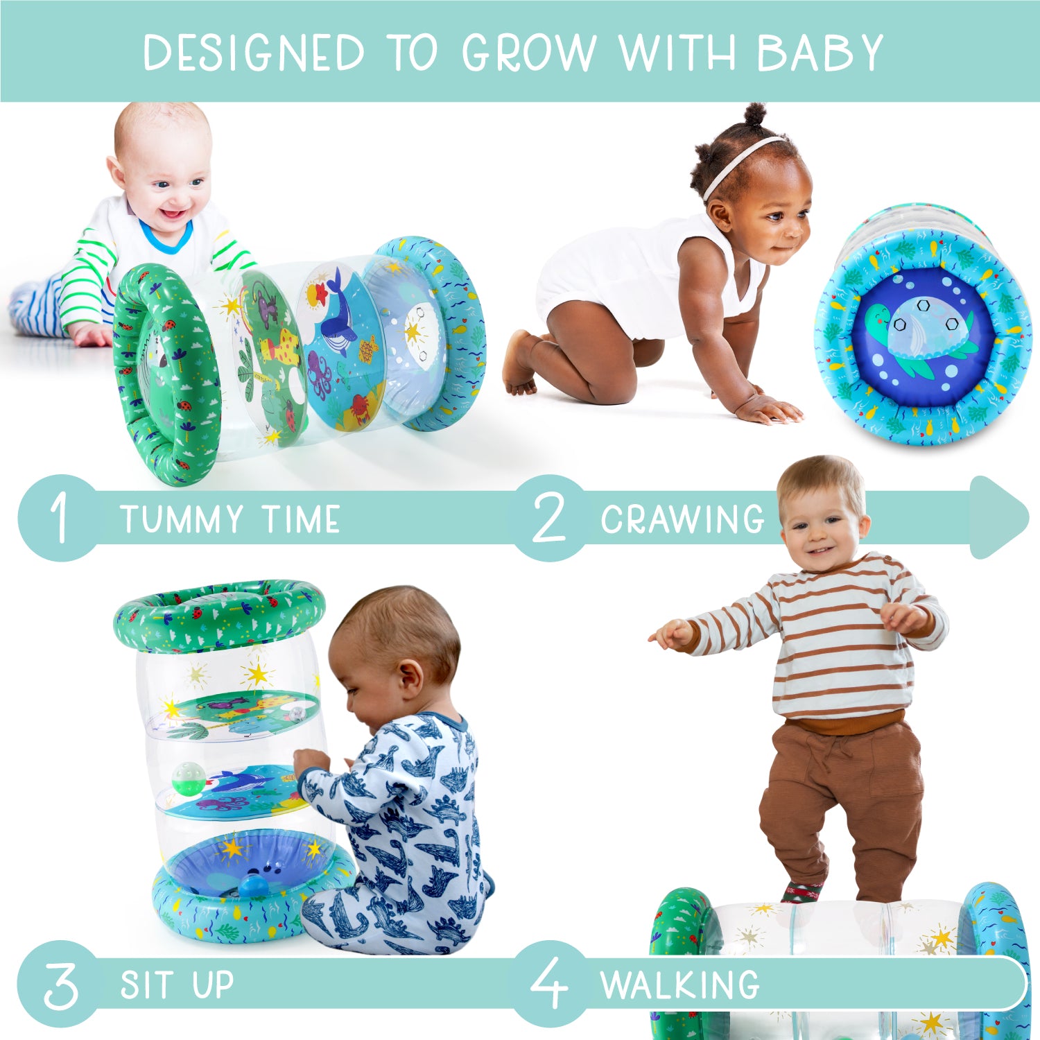 Land and Sea Tummy Time Roller