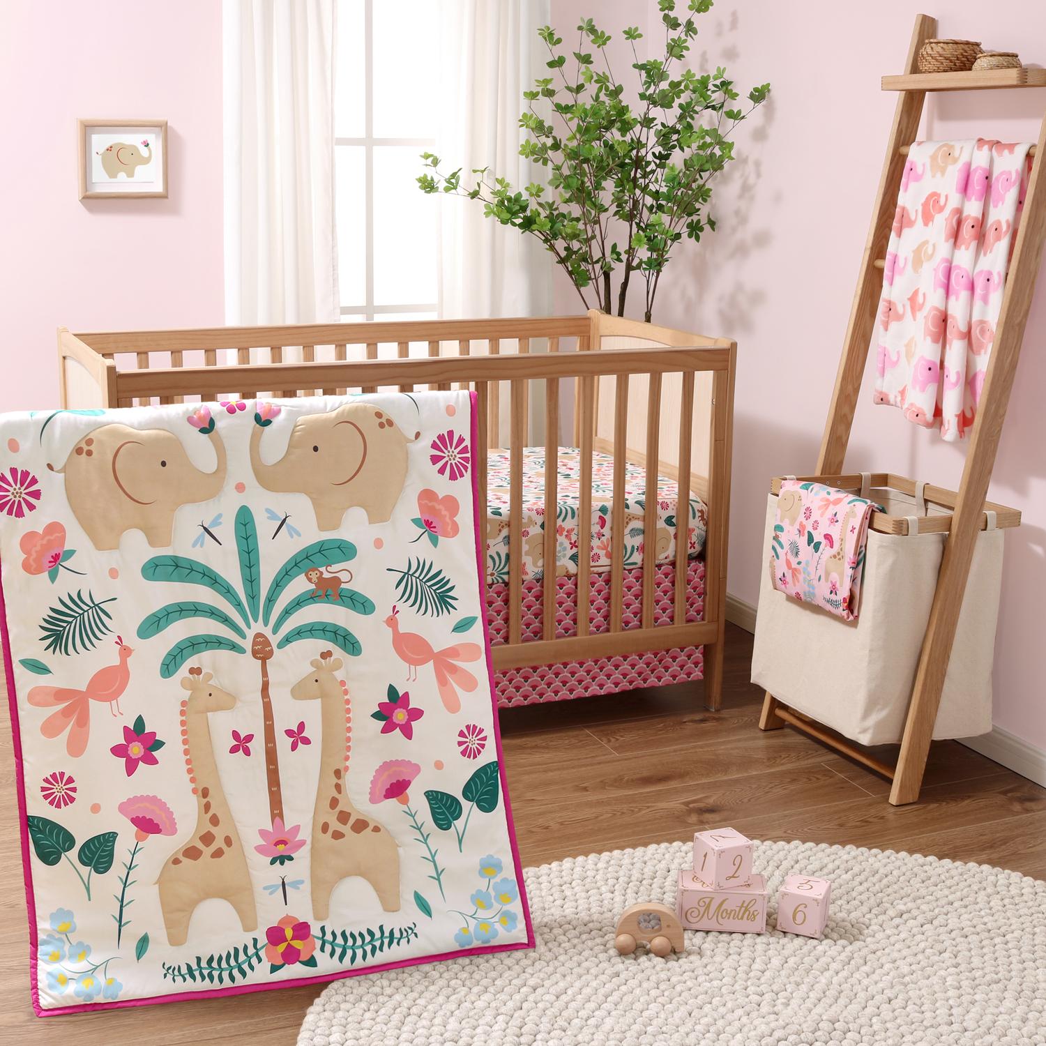 Bright Safari 5-Piece Crib Bedding Set