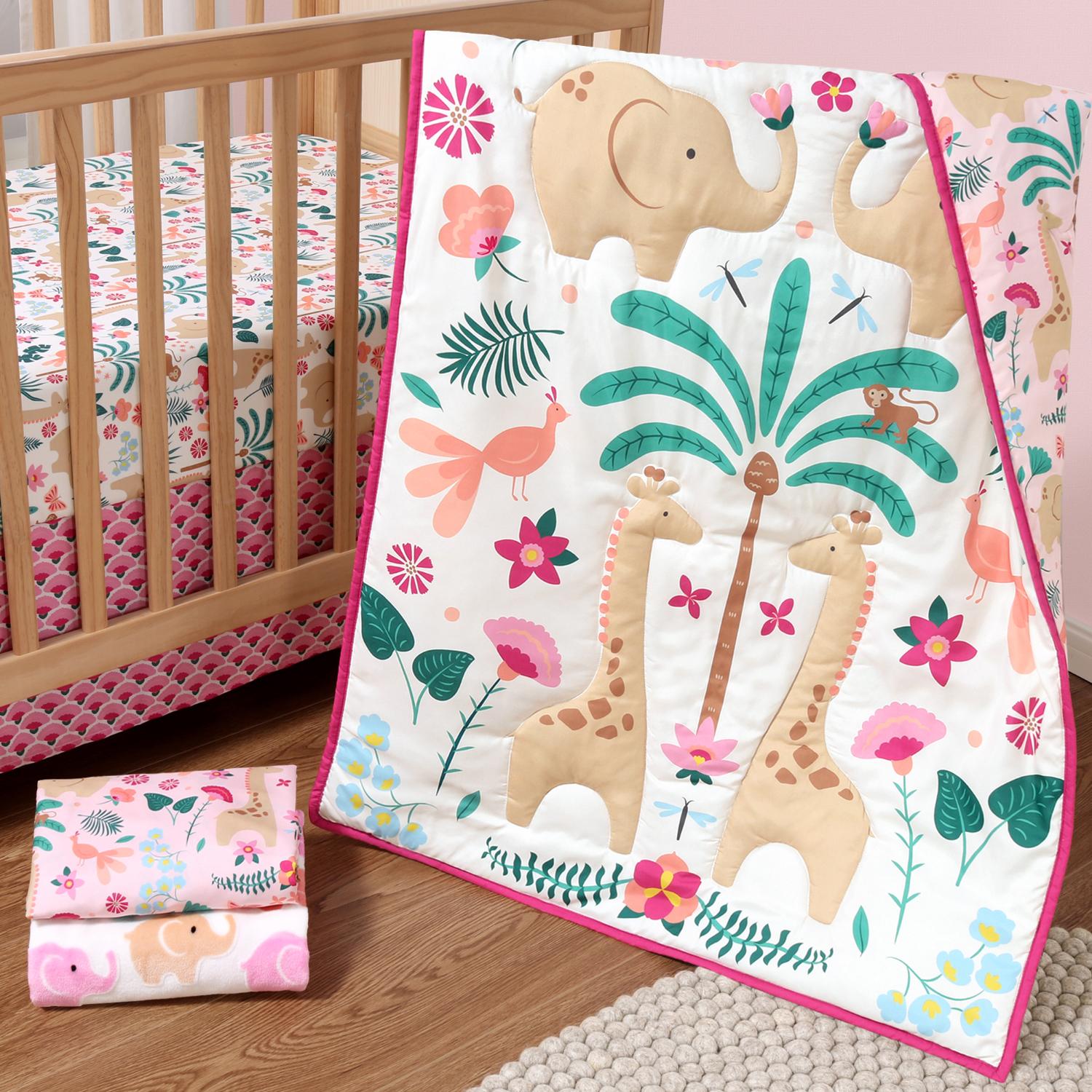 Bright Safari 5-Piece Crib Bedding Set