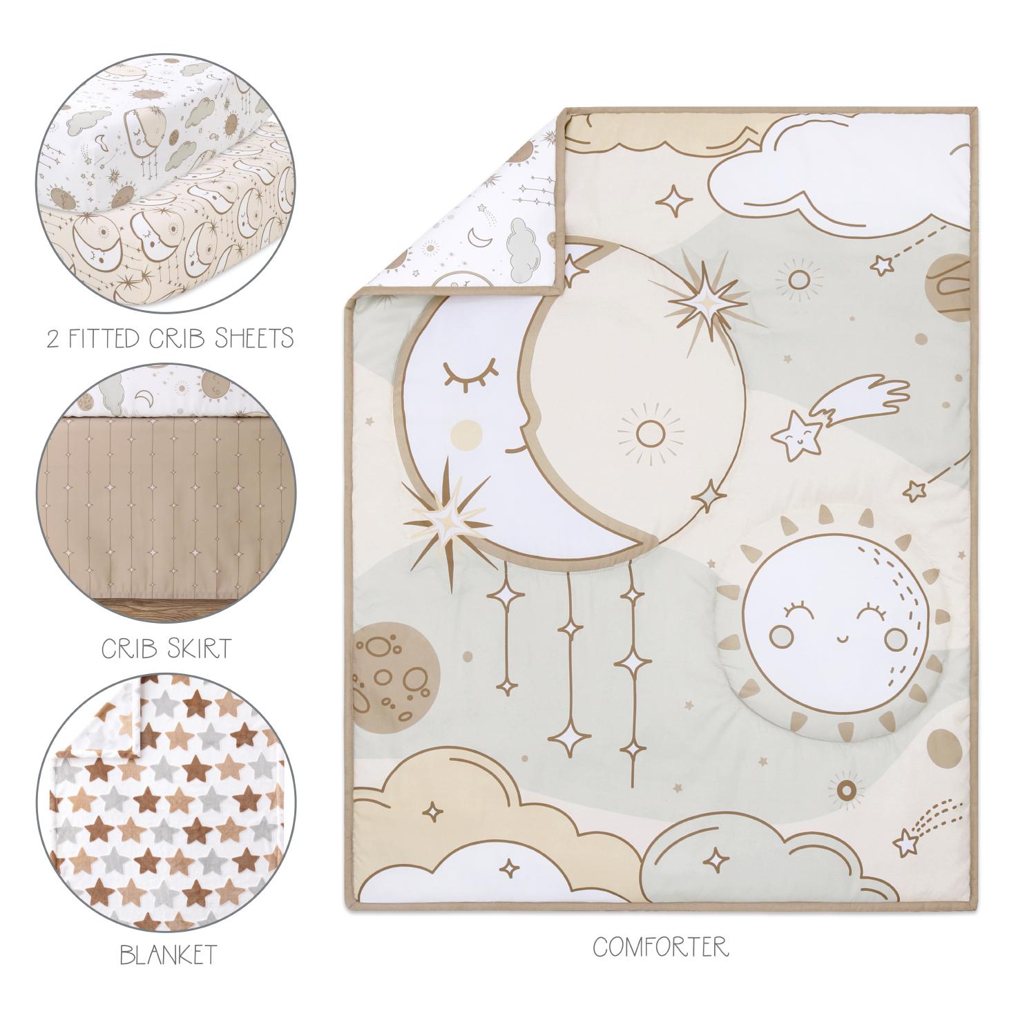 Starry Skies 5 Piece Crib Bedding Set