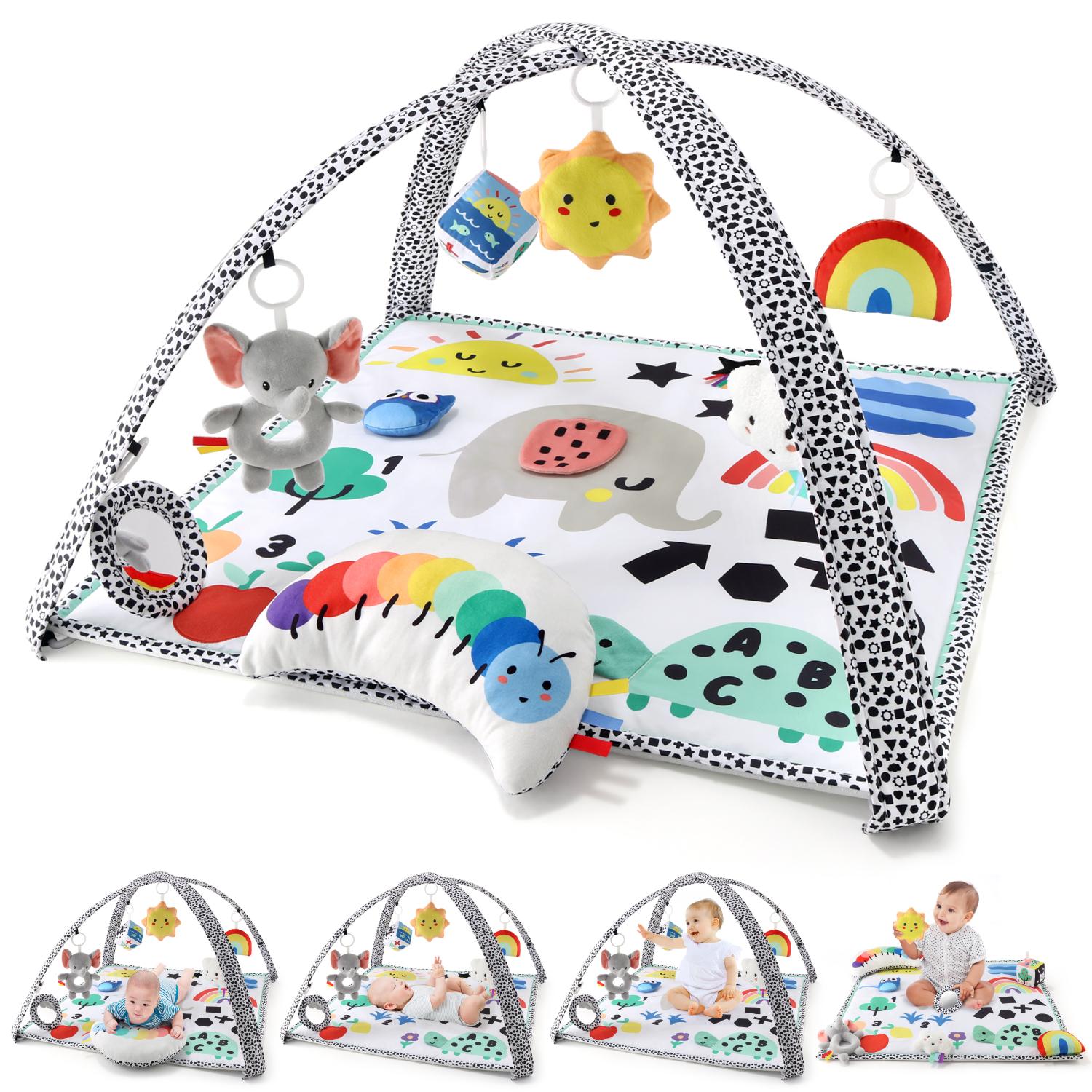 Montessori Elephant 7-in-1 Baby Activity Gym & Playmat