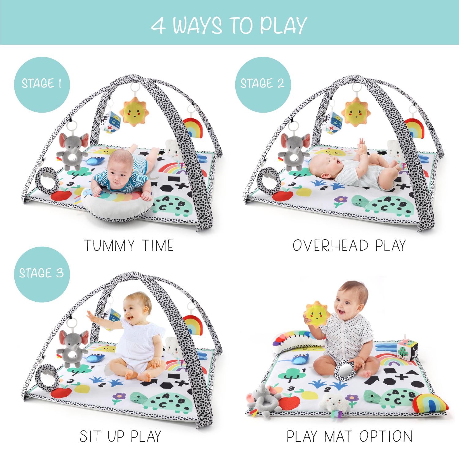 Montessori Elephant 7-in-1 Baby Activity Gym & Playmat