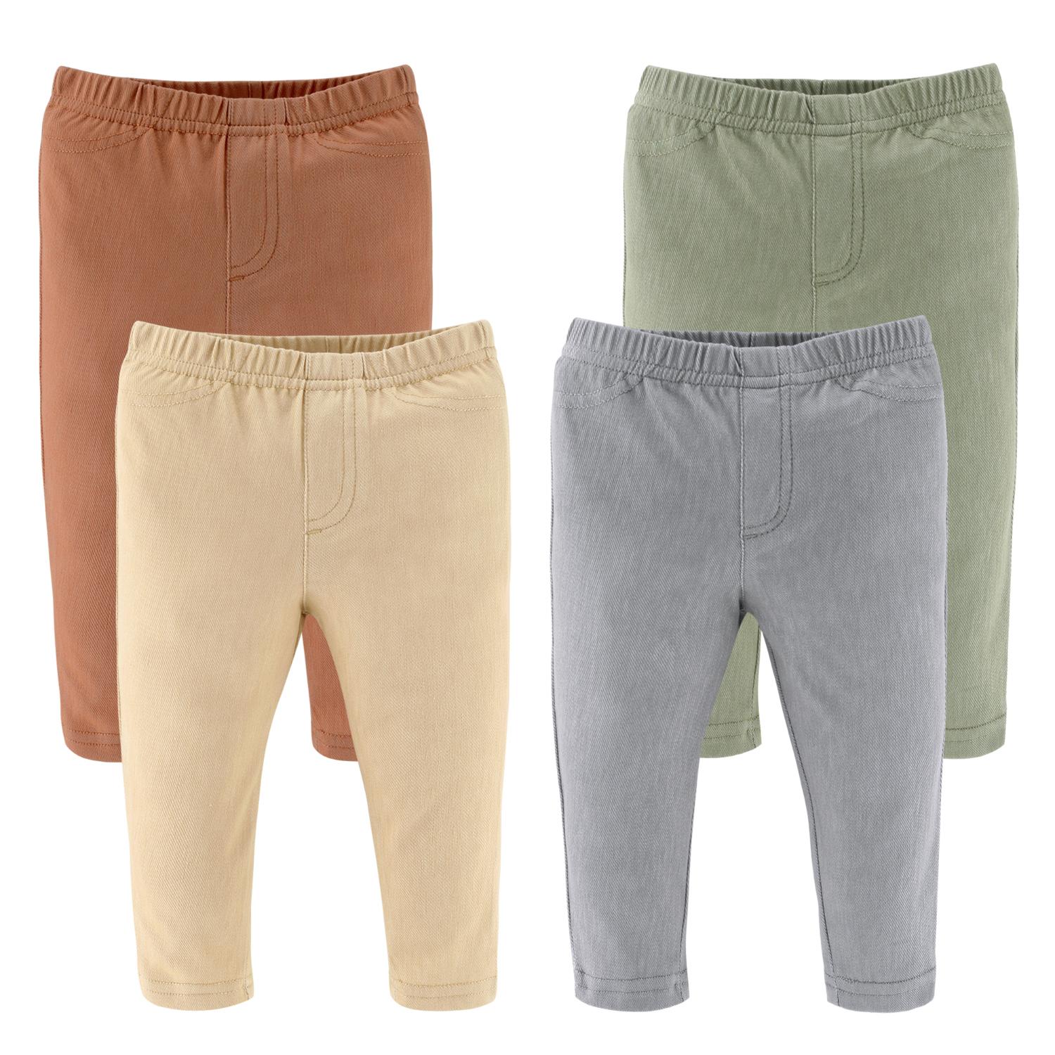 Neutral Baby Jeggings, 4-Pack, Newborn to 24 Months