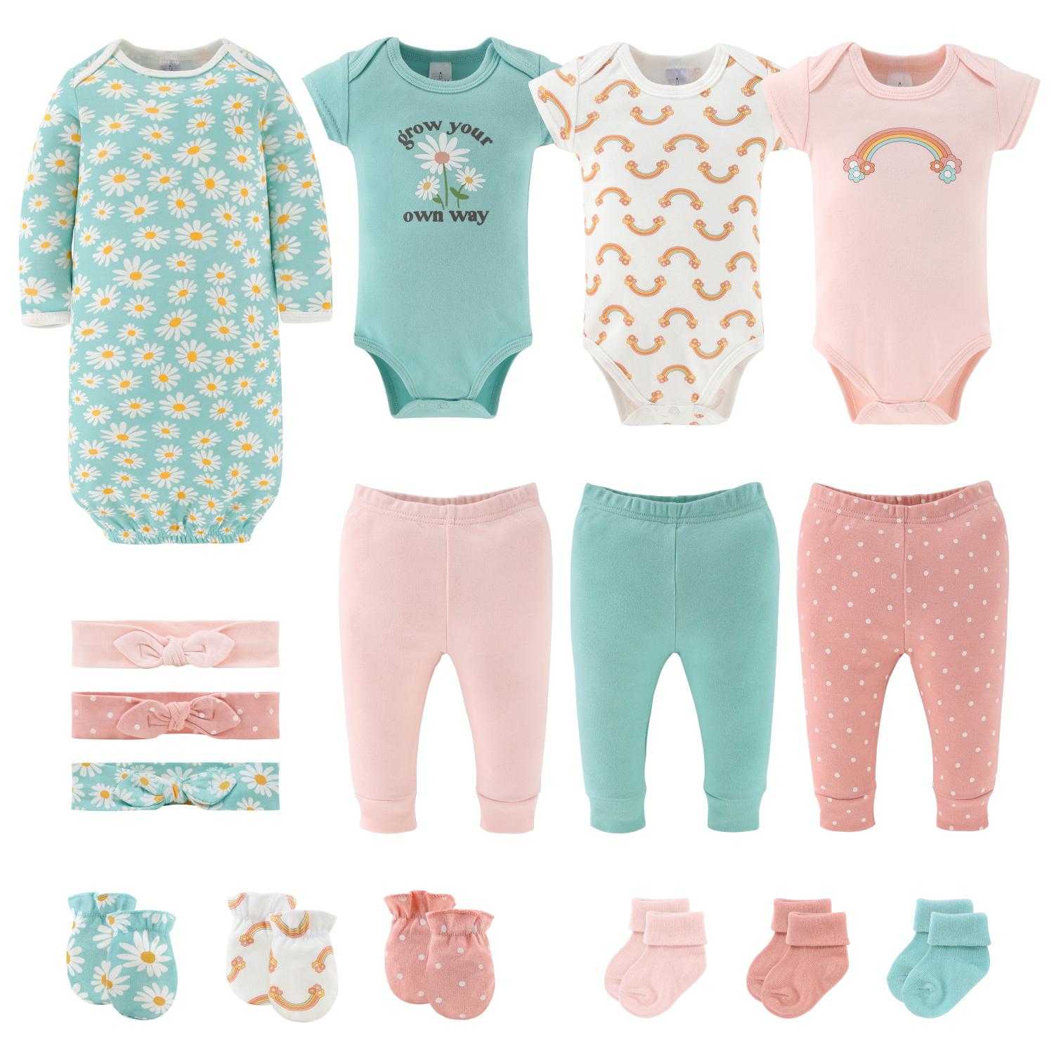 Carefree Floral Baby layette gift set all