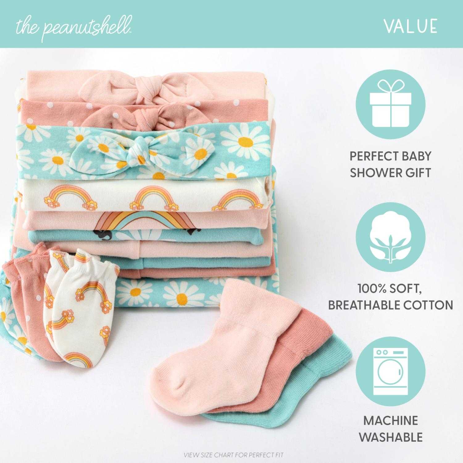 Carefree Floral Baby layette gift set value