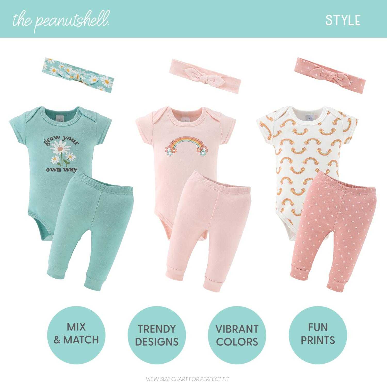 Carefree Floral Baby layette gift set style