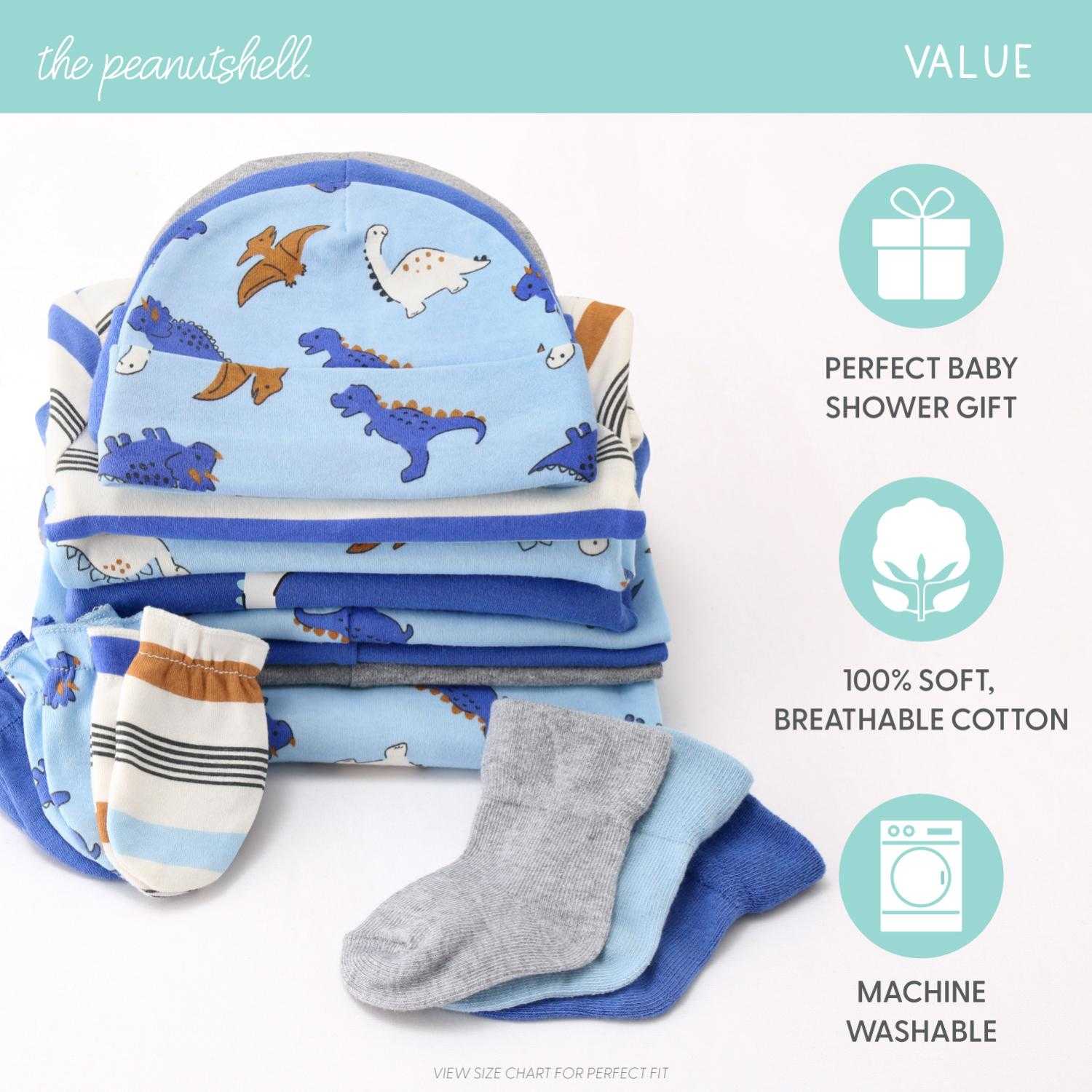 16-Piece Layette Gift Set, Blue Dino