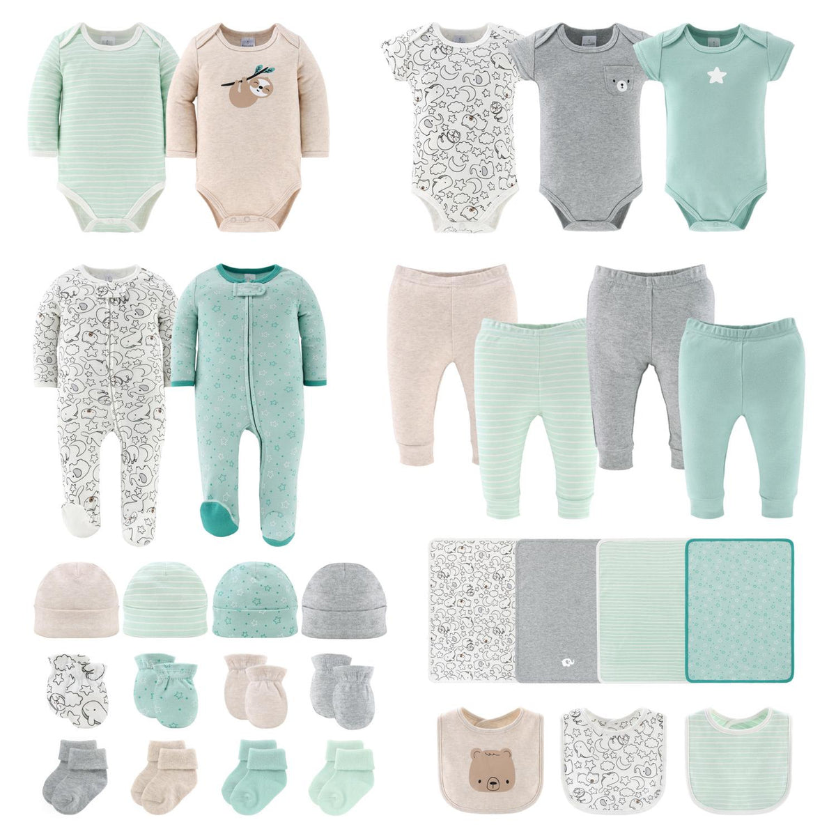 30-Piece Layette Gift Set, Restful Basics