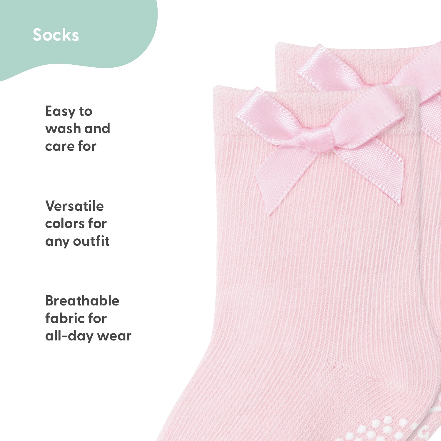 Baby Girls 12pk Organic Cotton Socks, Blush/Mauve