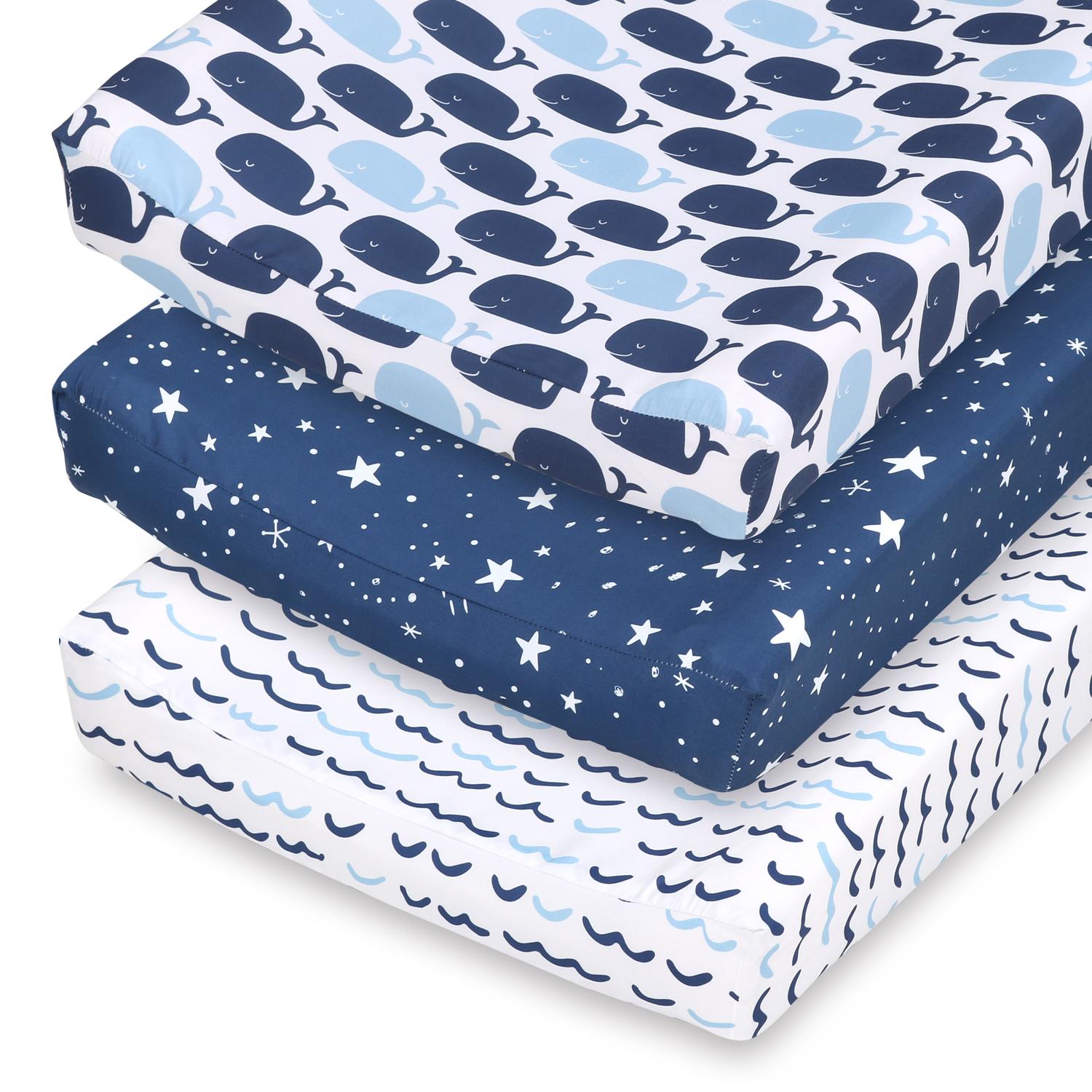 Nautical 3-Pack Changing Pad Covers