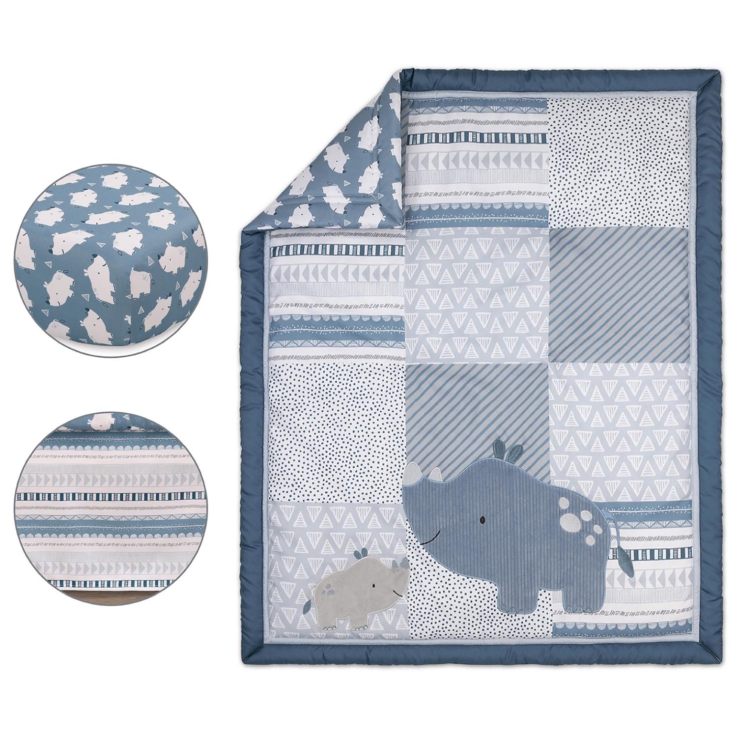 Little Rhino 3-Piece Crib Bedding Set