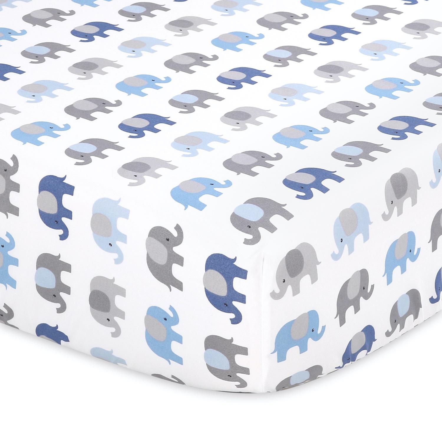 Sleepy Elephant 2-Pack Crib Sheet Set