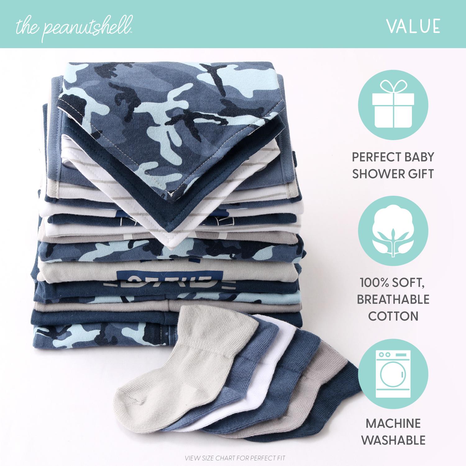 23 Piece Baby Clothing Gift Set, Blue Camo