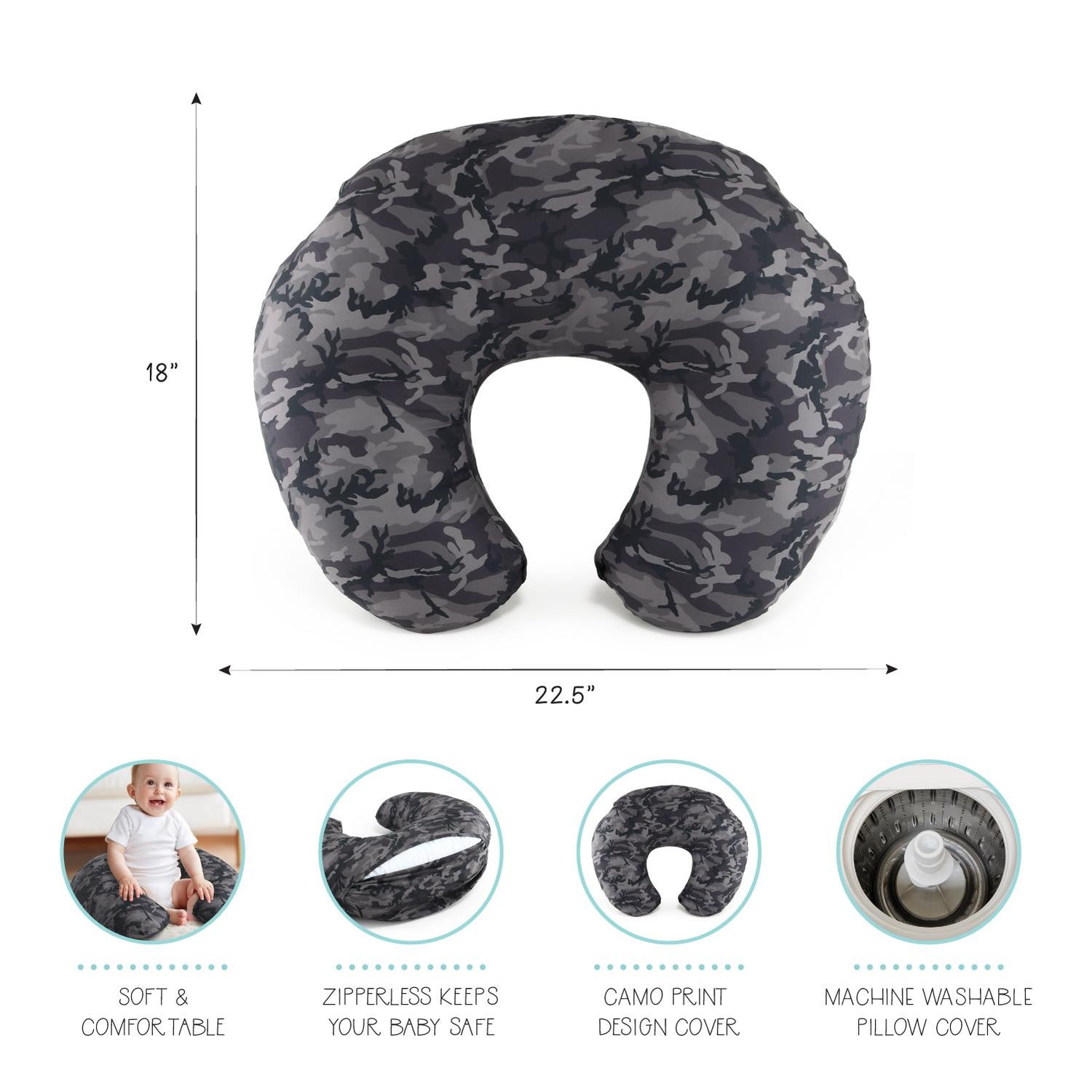 Camo Print Nursing Pillow