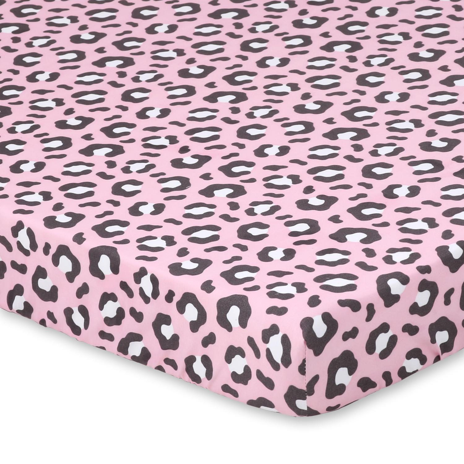 Cheetah Print Fitted Playard Sheets, 2-Pack