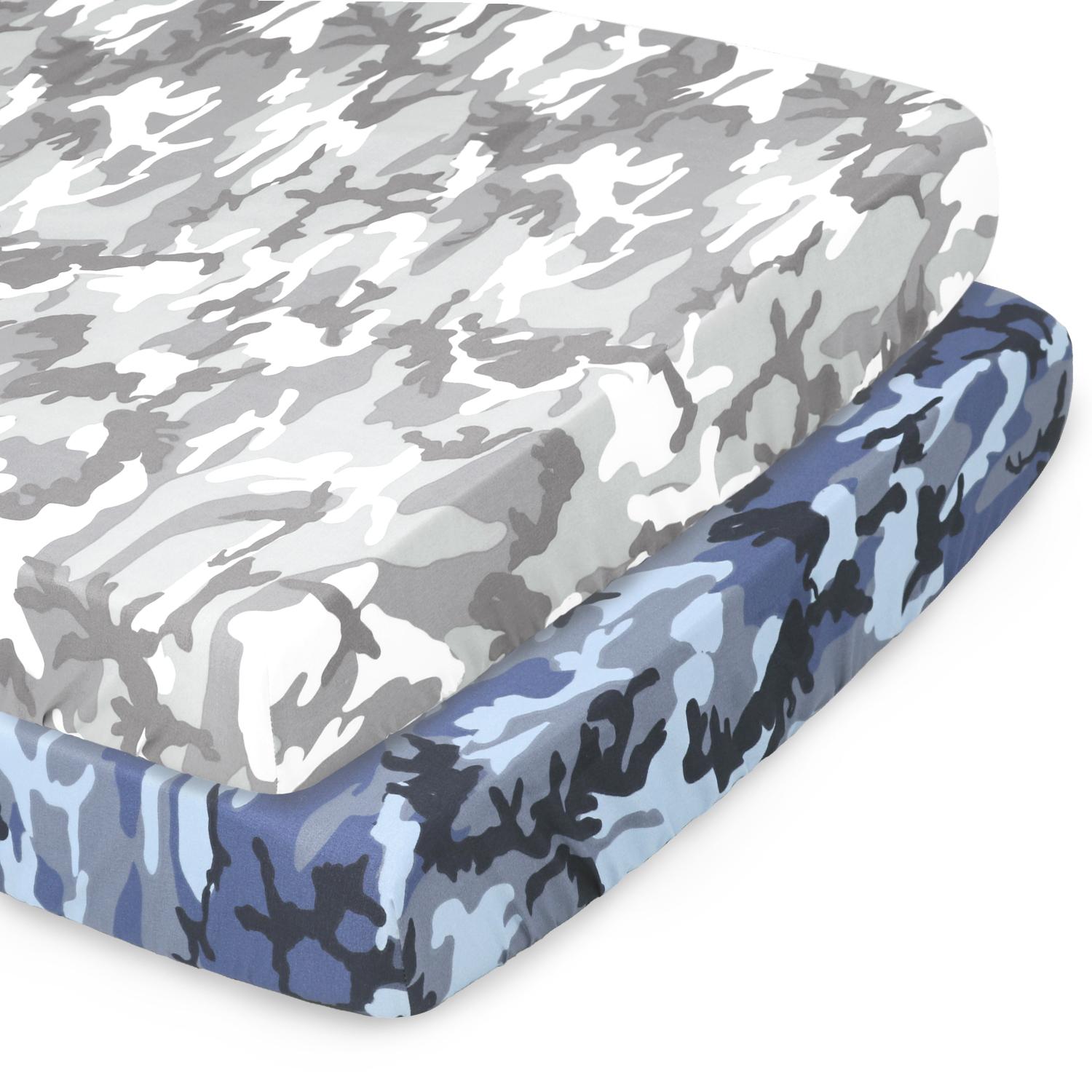 Camo Print Fitted Playard Sheets, 2-Pack