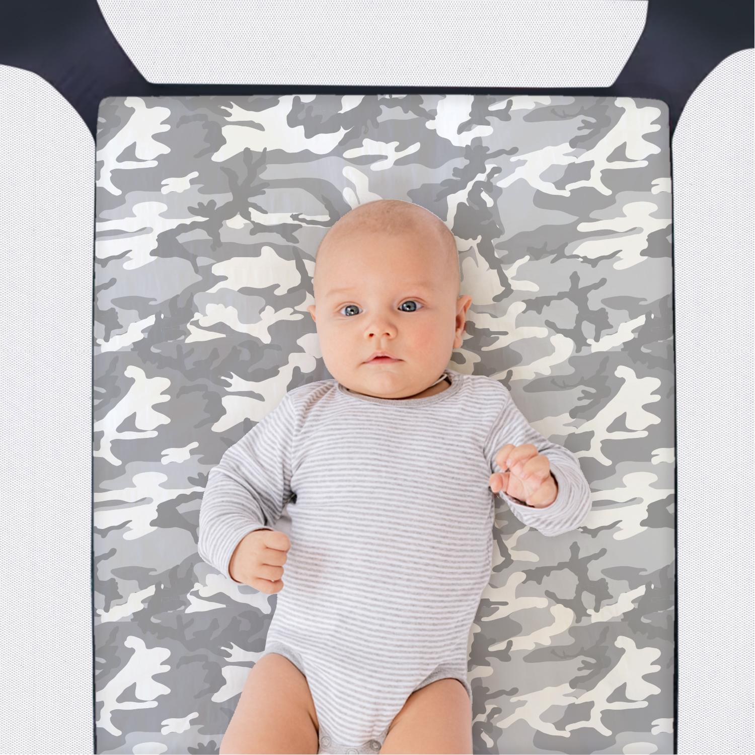 Camo Print Fitted Playard Sheets, 2-Pack