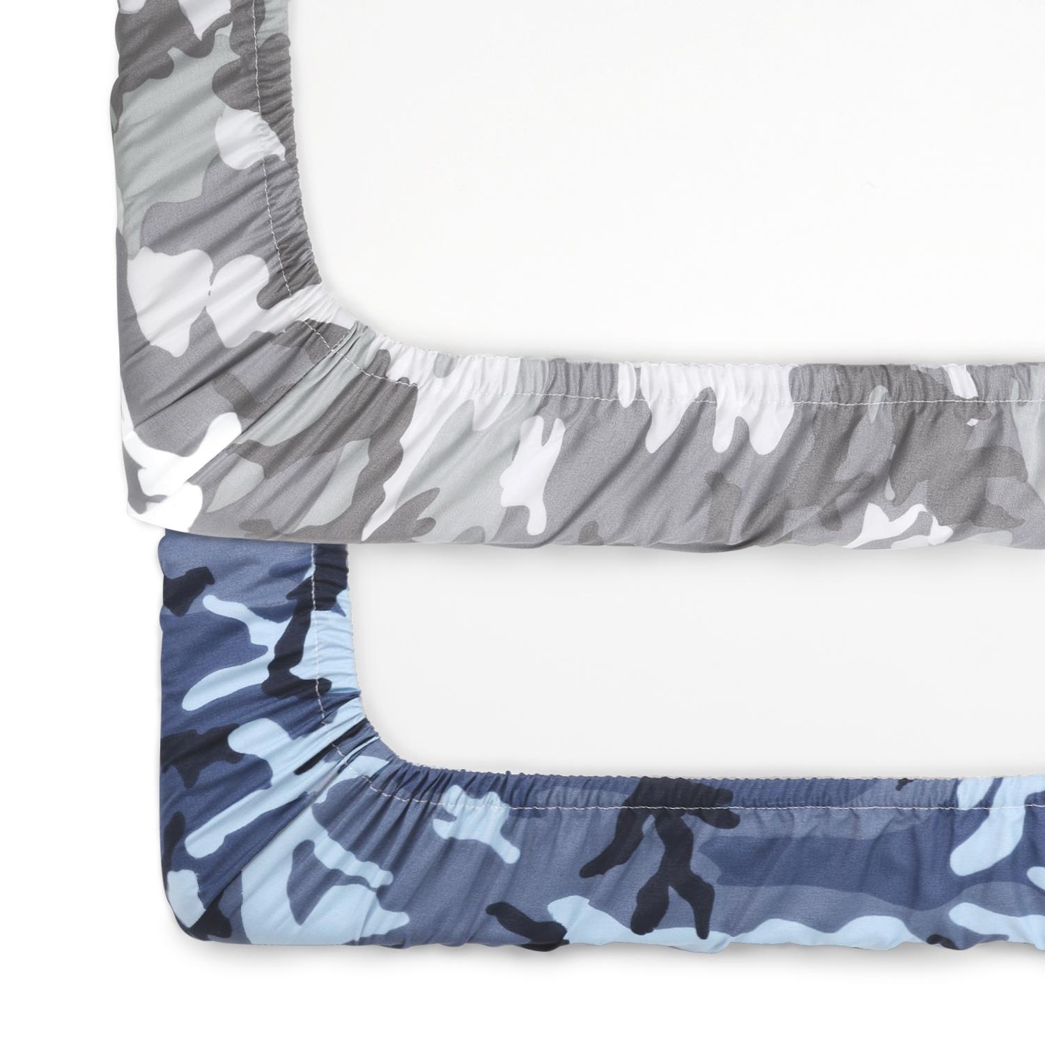 Camo Print Fitted Playard Sheets, 2-Pack