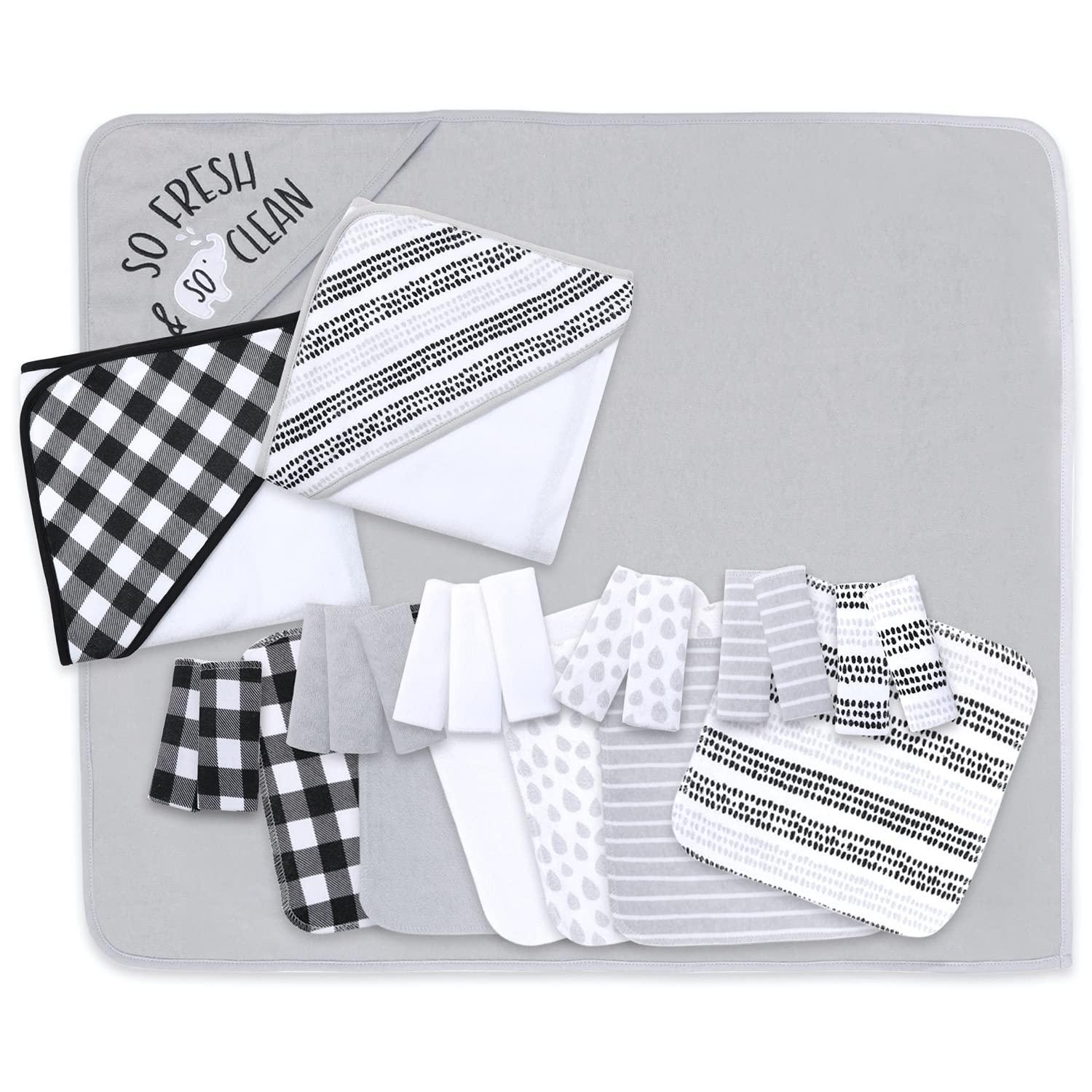 So Fresh Hooded Towels and Washcloths Baby Bath Gift Set