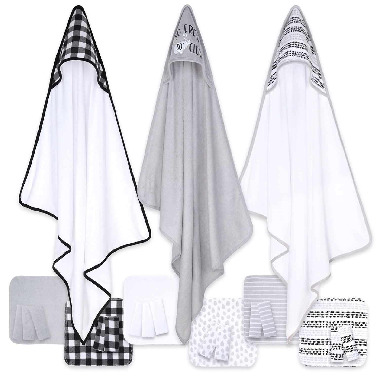 So Fresh Hooded Towels and Washcloths Baby Bath Gift Set