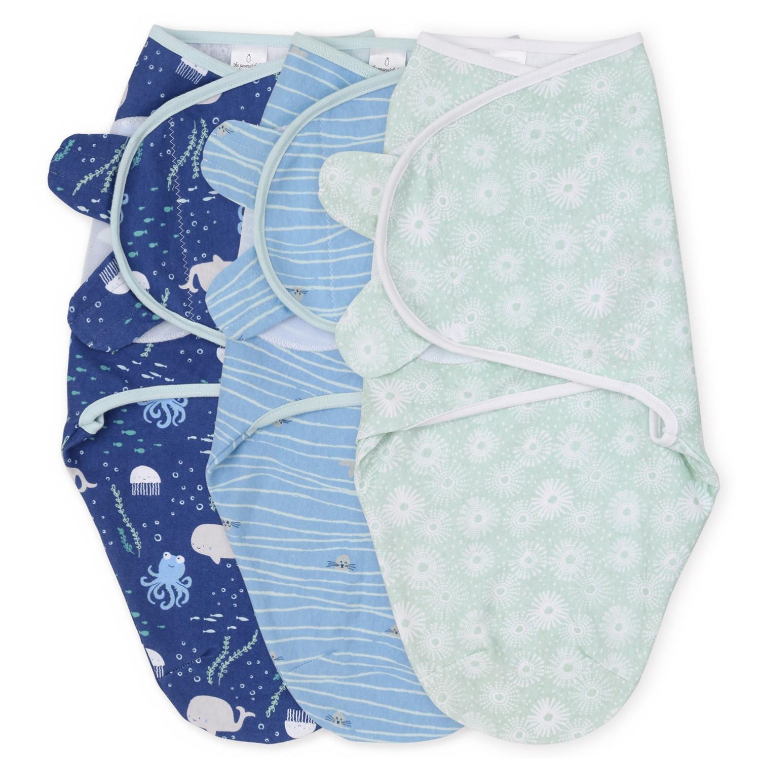 Under The Sea Swaddles, 3-Pack Set