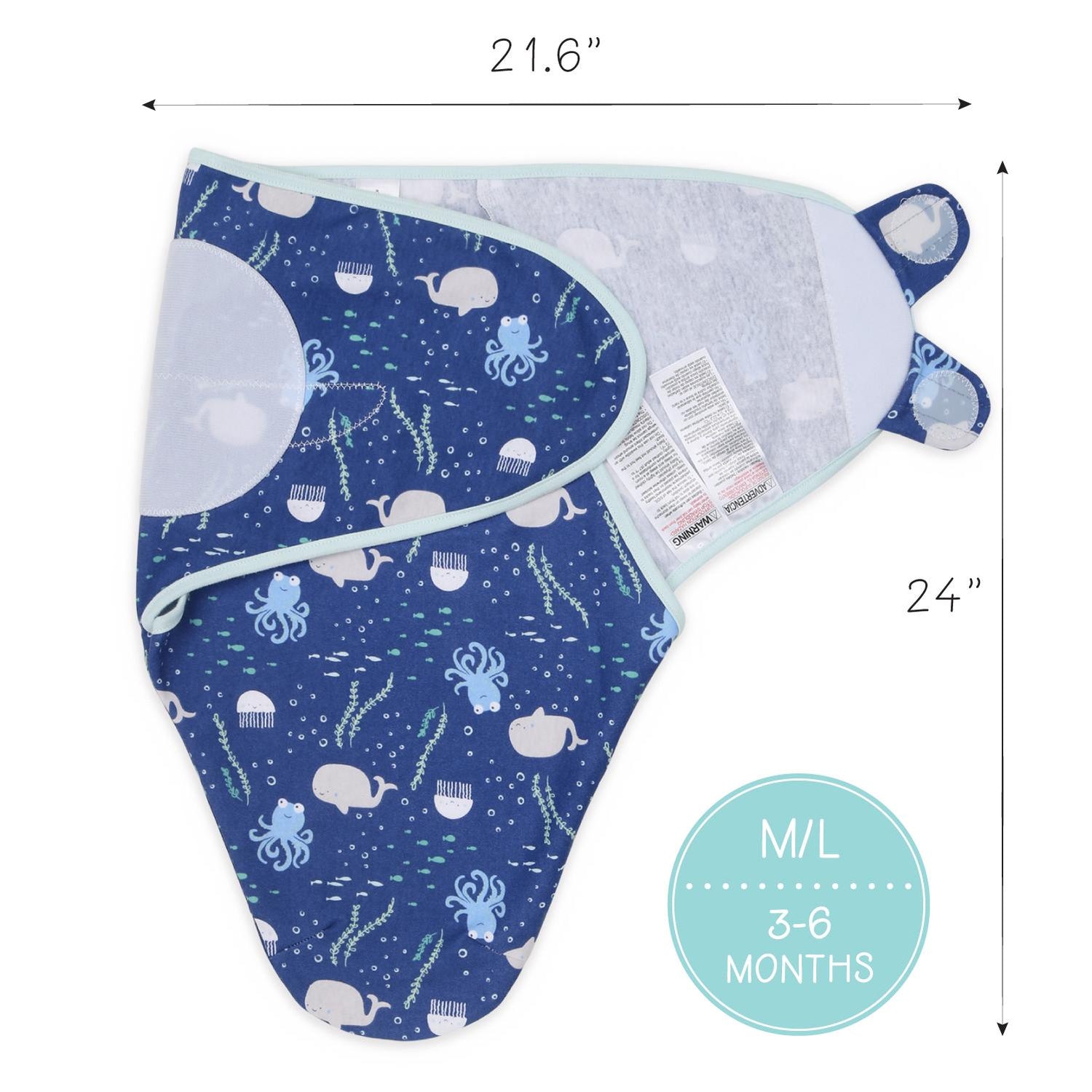 Under The Sea Swaddles, 3-Pack Set