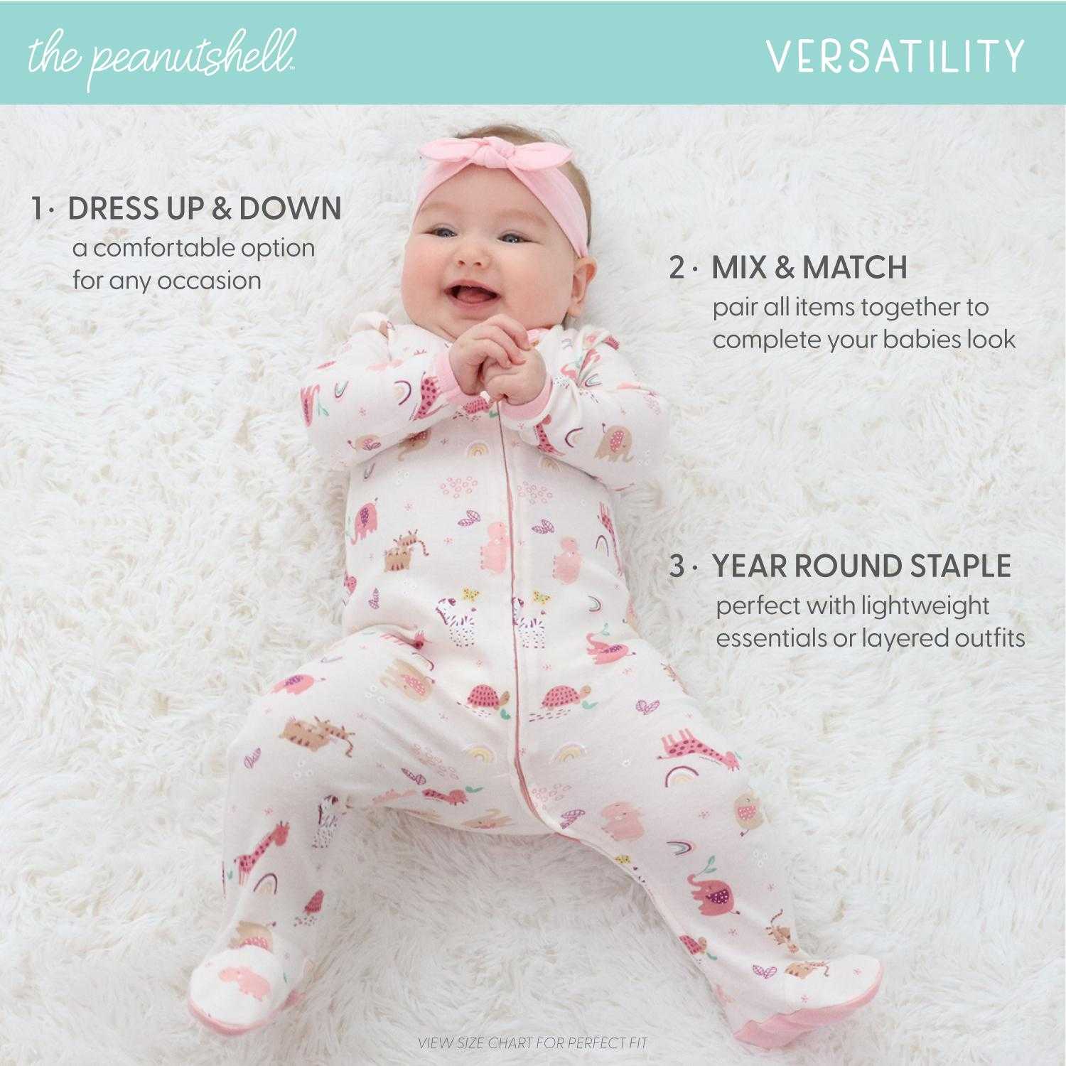 Rainbow Safari Baby layette gift set versatility