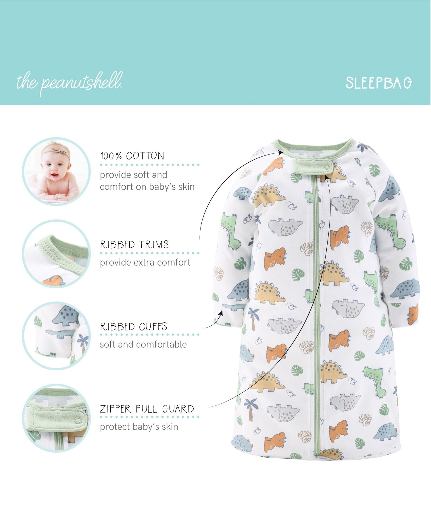 23-Piece Newborn Baby Layette Gift Set, Dinosaurs