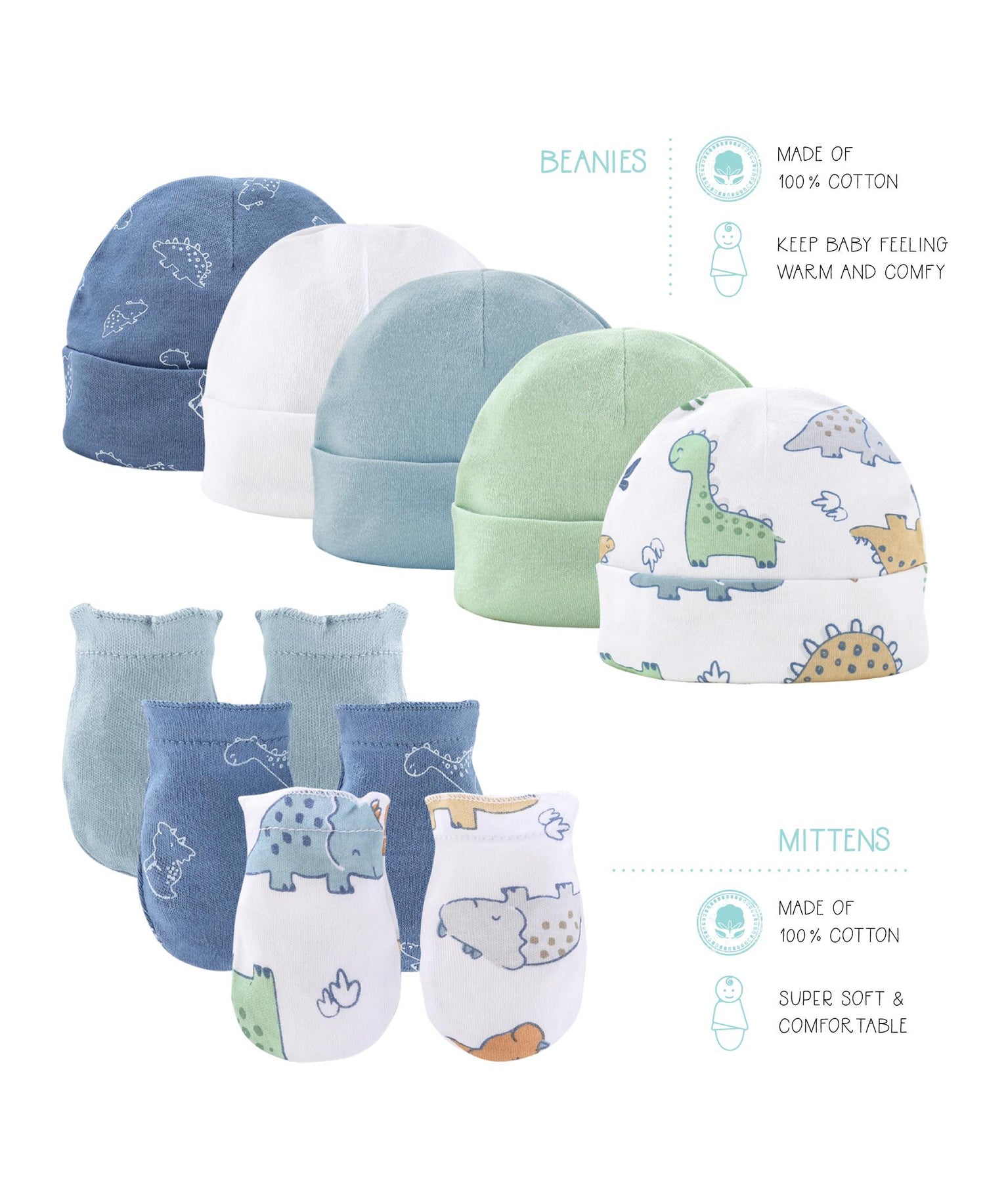 23-Piece Newborn Baby Layette Gift Set, Dinosaurs