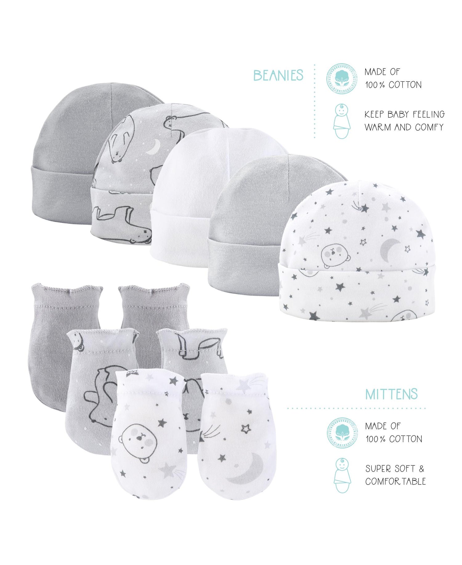 23-Piece Newborn Baby Layette Gift Set, Celestial Bears