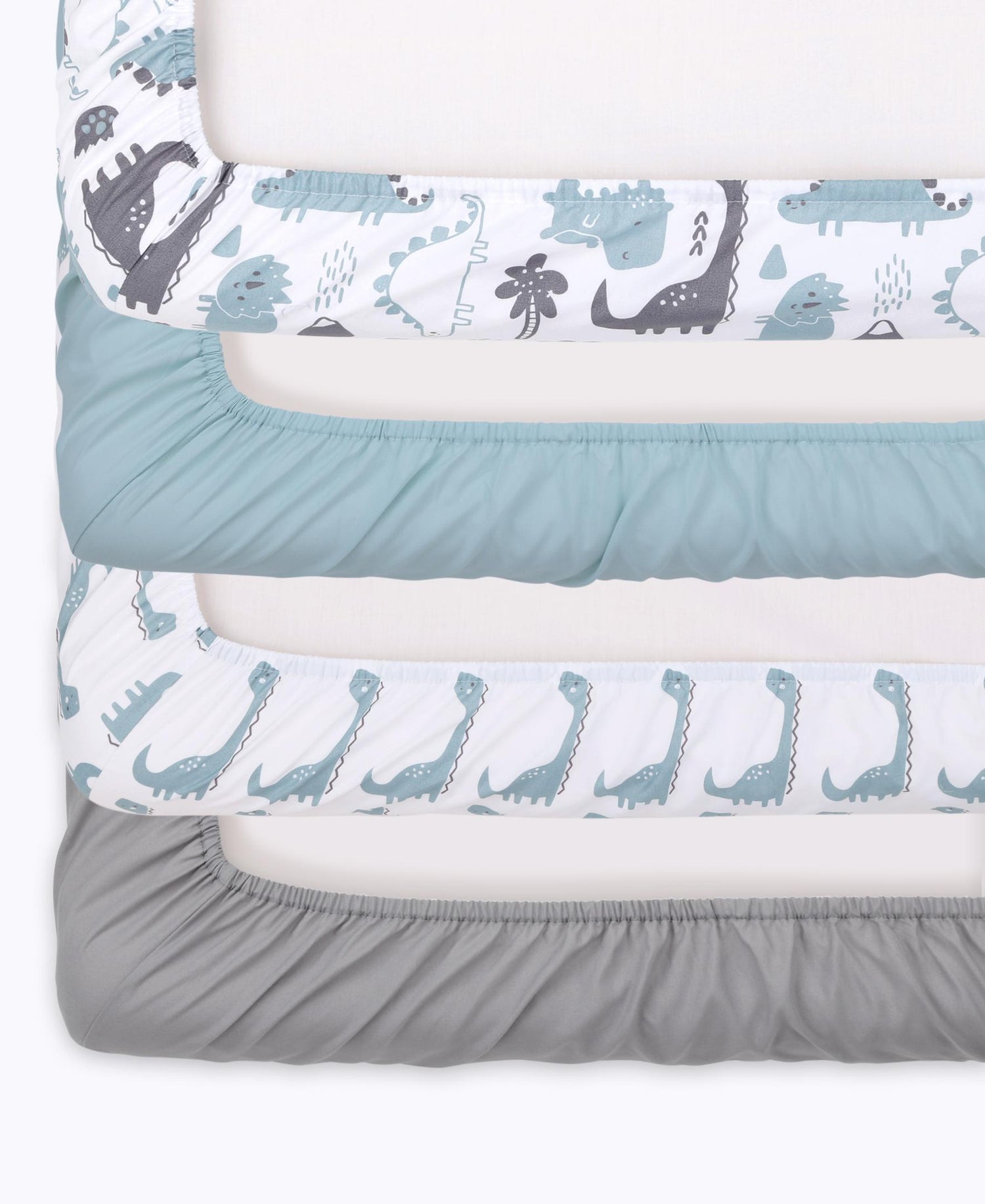 Dinosaur 4-Pack Fitted Crib Sheet Set