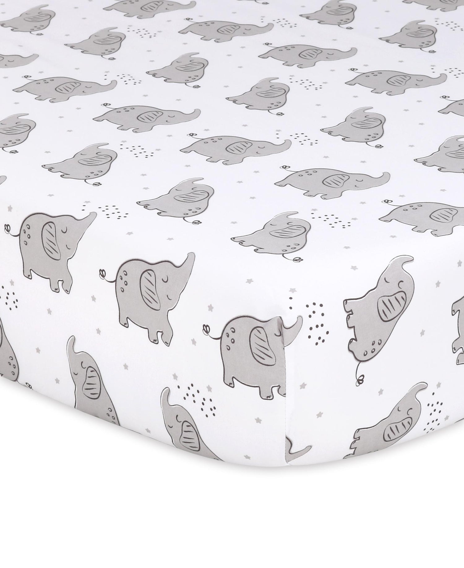 Elephant 4-Pack Crib Fitted Sheet Set