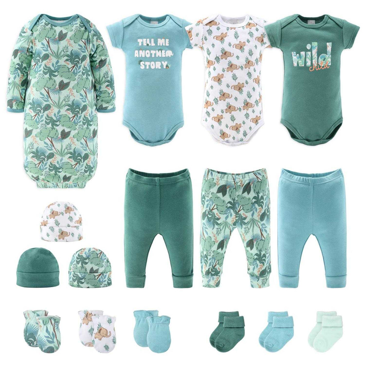 Wild Jungle Baby layette gift set all