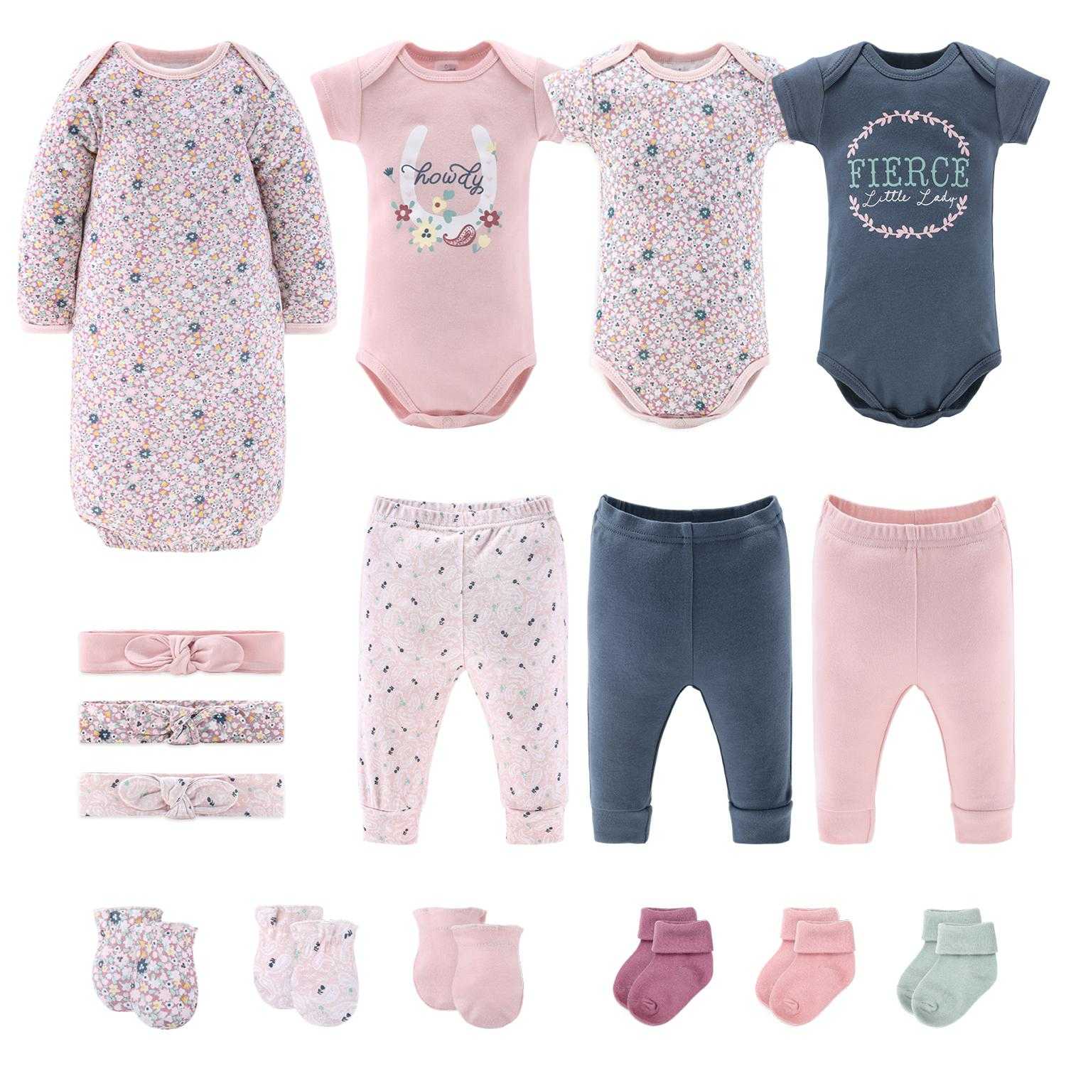 Prairie Floral Baby layette gift set all