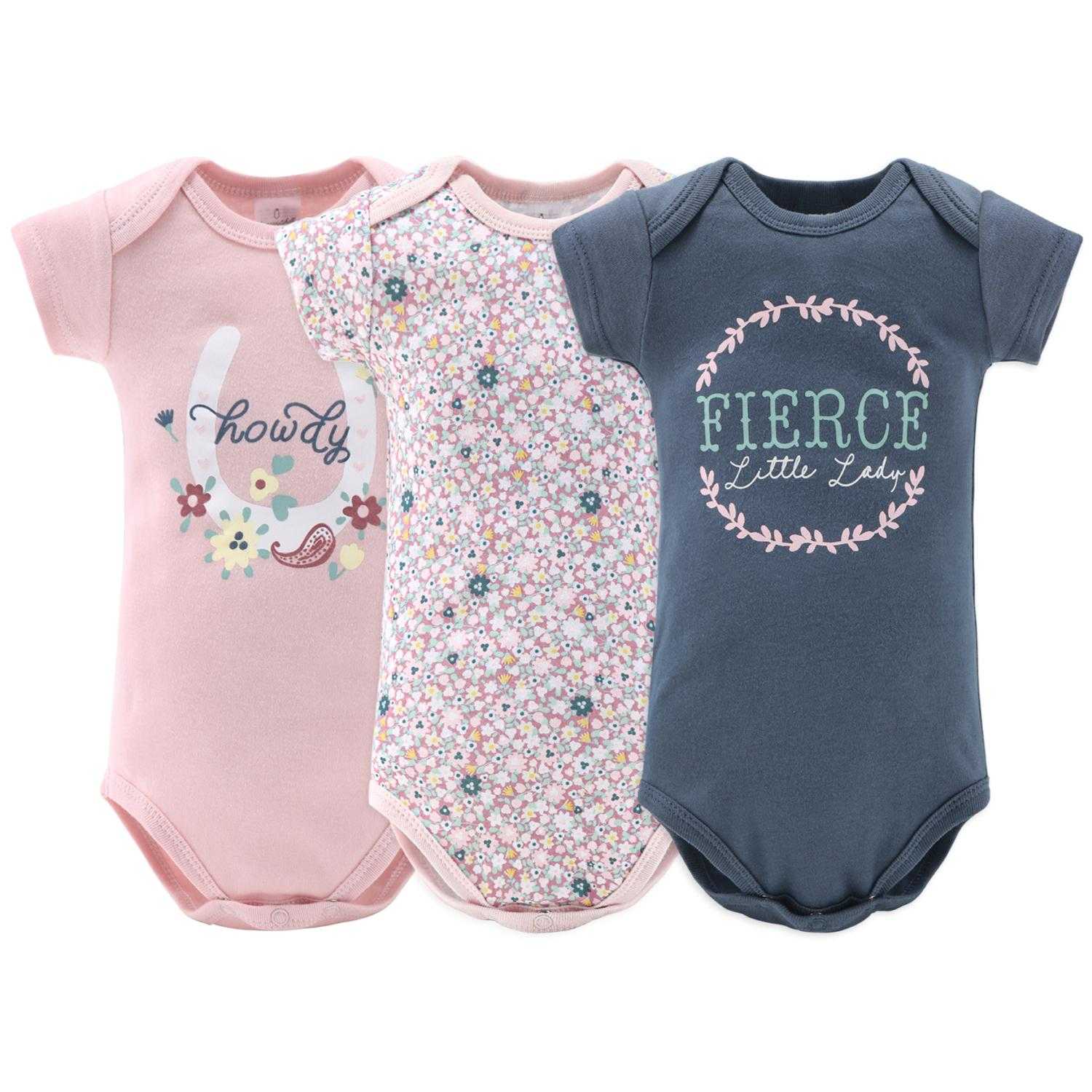 Prairie Floral Baby layette gift set bodysuits