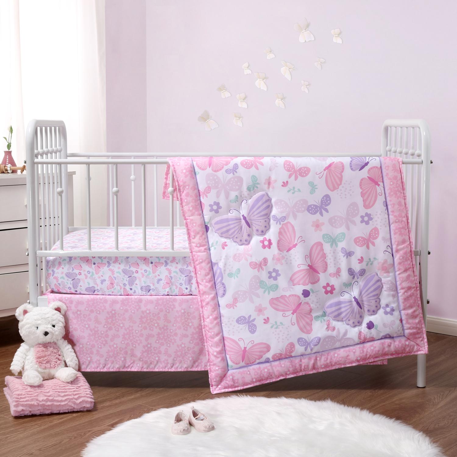 Butterfly Song 3-Piece Crib Bedding Set