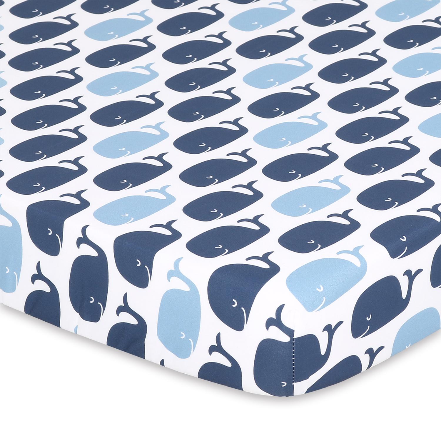 Nautical Fitted Playard Sheets, 3-Pack