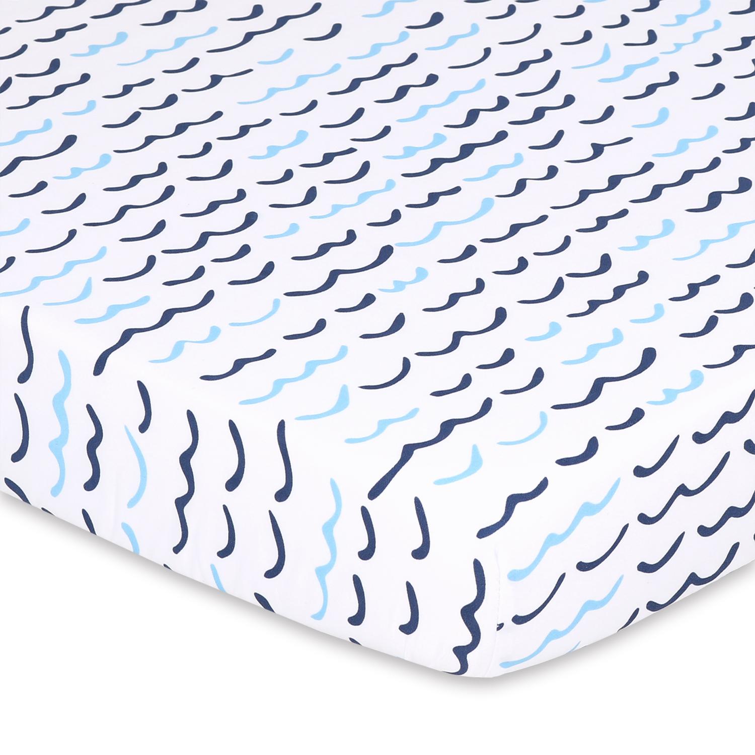 Nautical Fitted Playard Sheets, 3-Pack