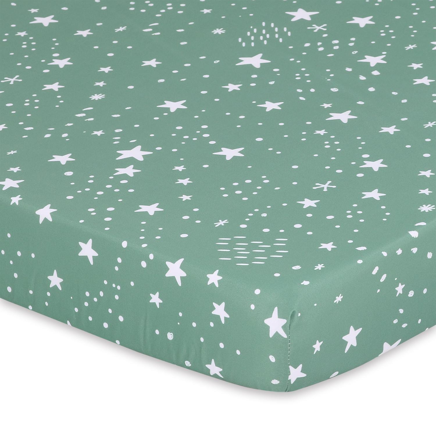 Green Safari Fitted Playard Sheets, 3-Pack