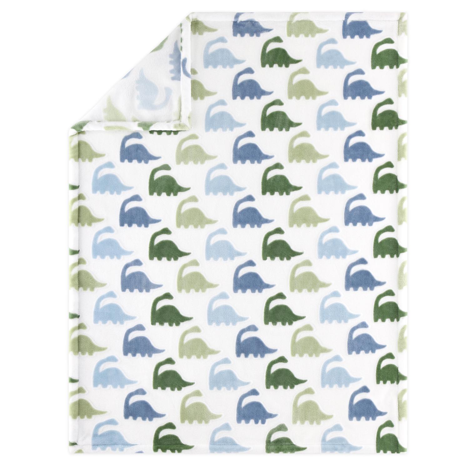 Blue Dino 5-Piece Crib Bedding Set