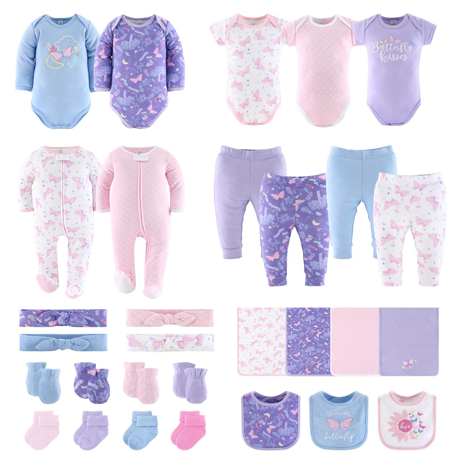 30-Piece Baby Clothing Gift Set, Butterfly Bliss