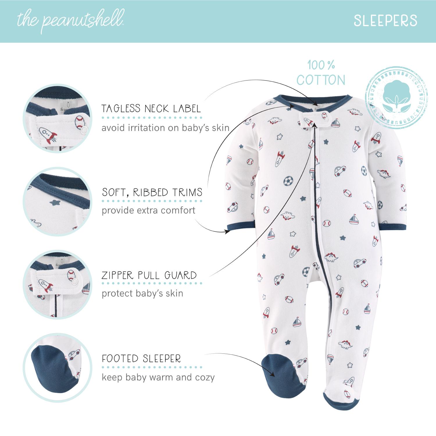 30 Piece Layette Gift Set, Red, White, Blue