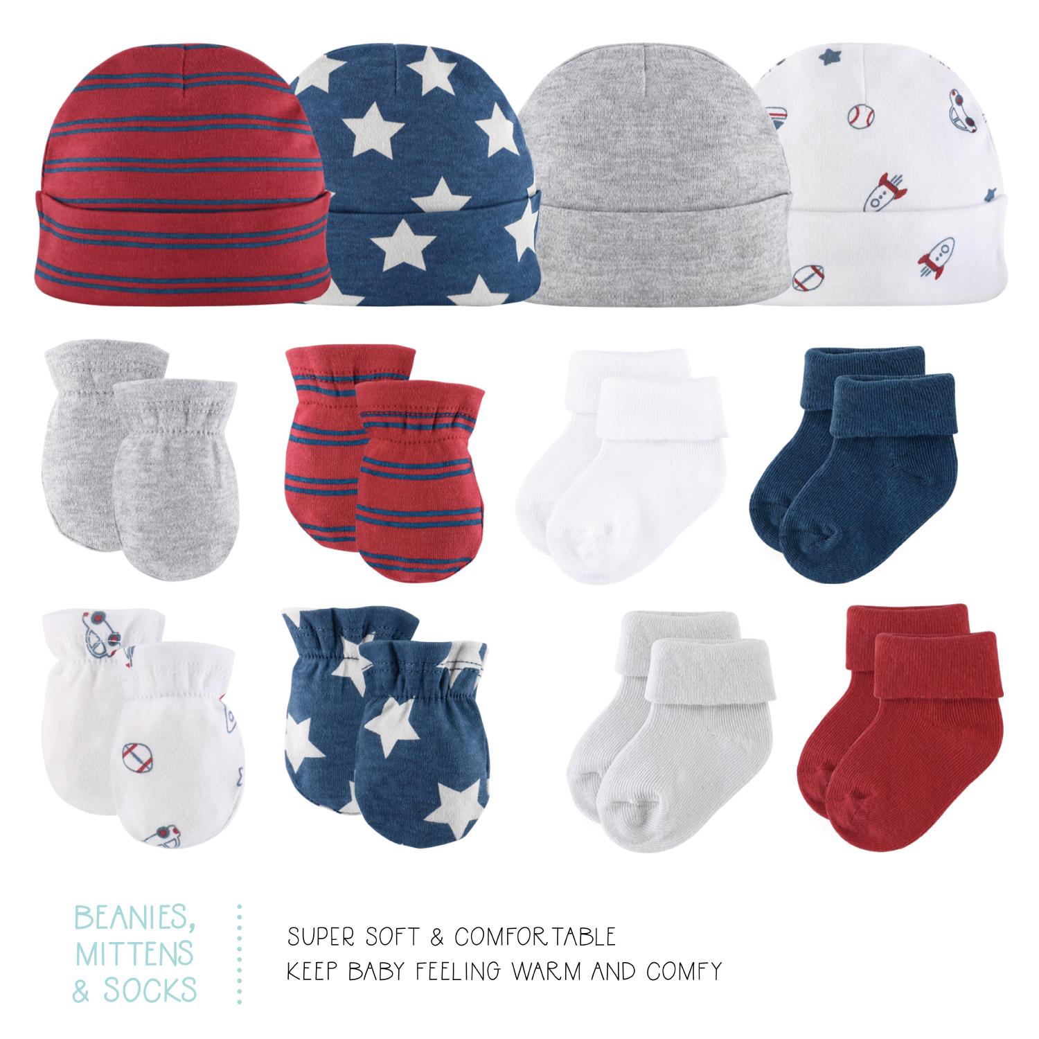 30 Piece Layette Gift Set, Red, White, Blue