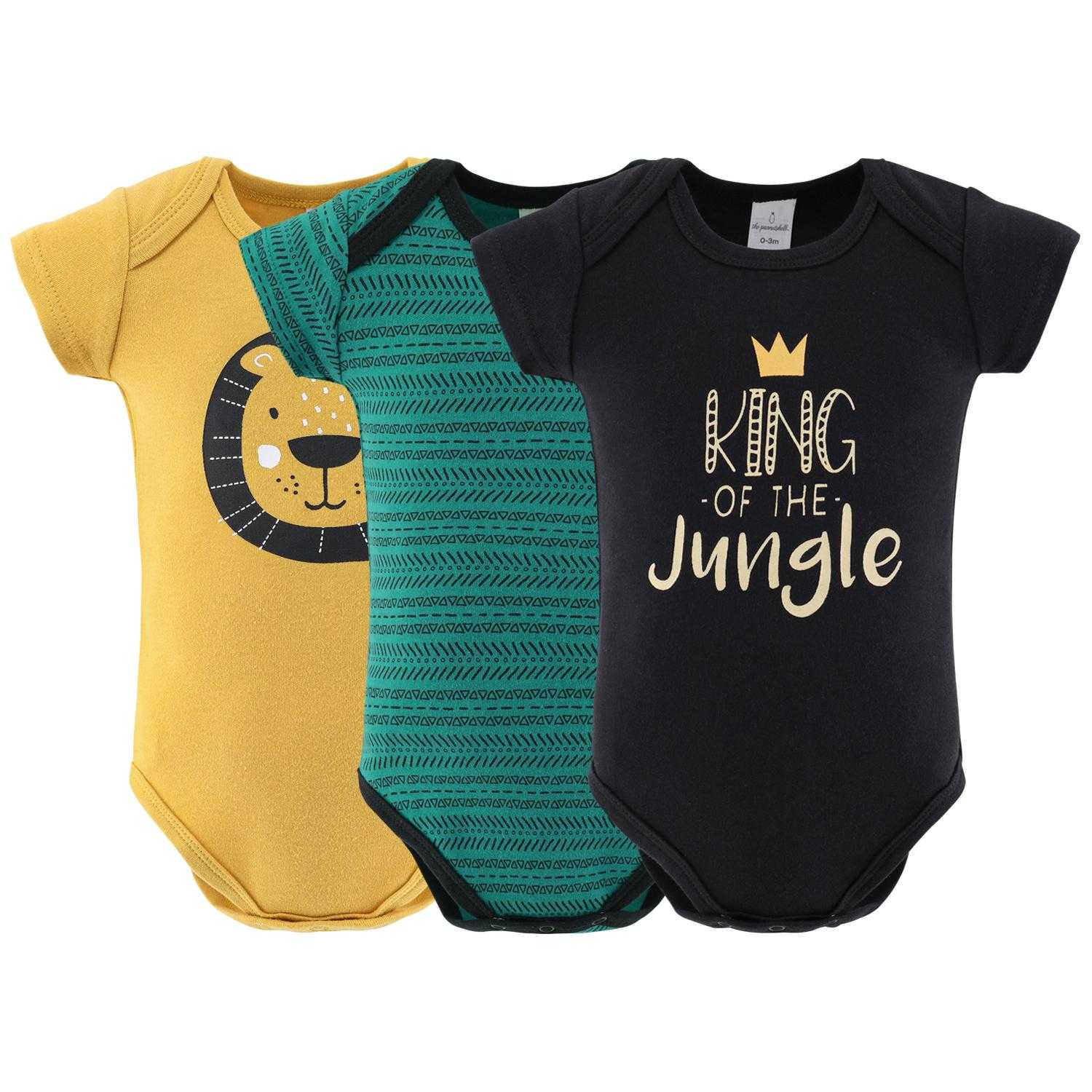 King of The Jungle Baby layette gift set bodysuits