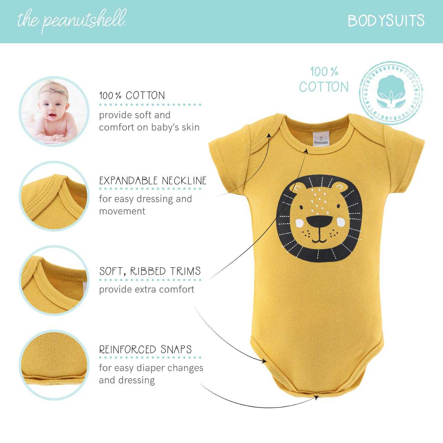 King of The Jungle layette Baby gift set bodysuits