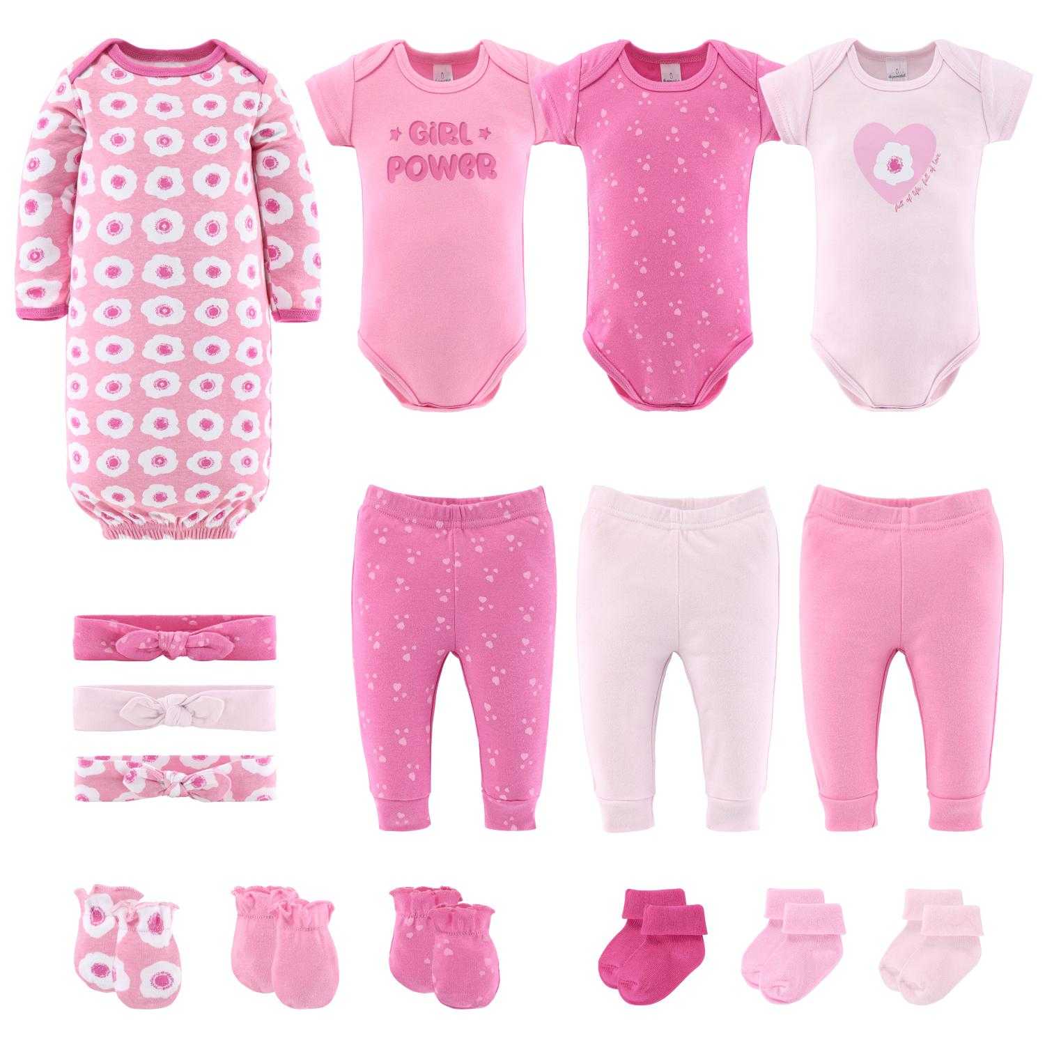 Pretty In Pink Baby Clothing gift set essentials all