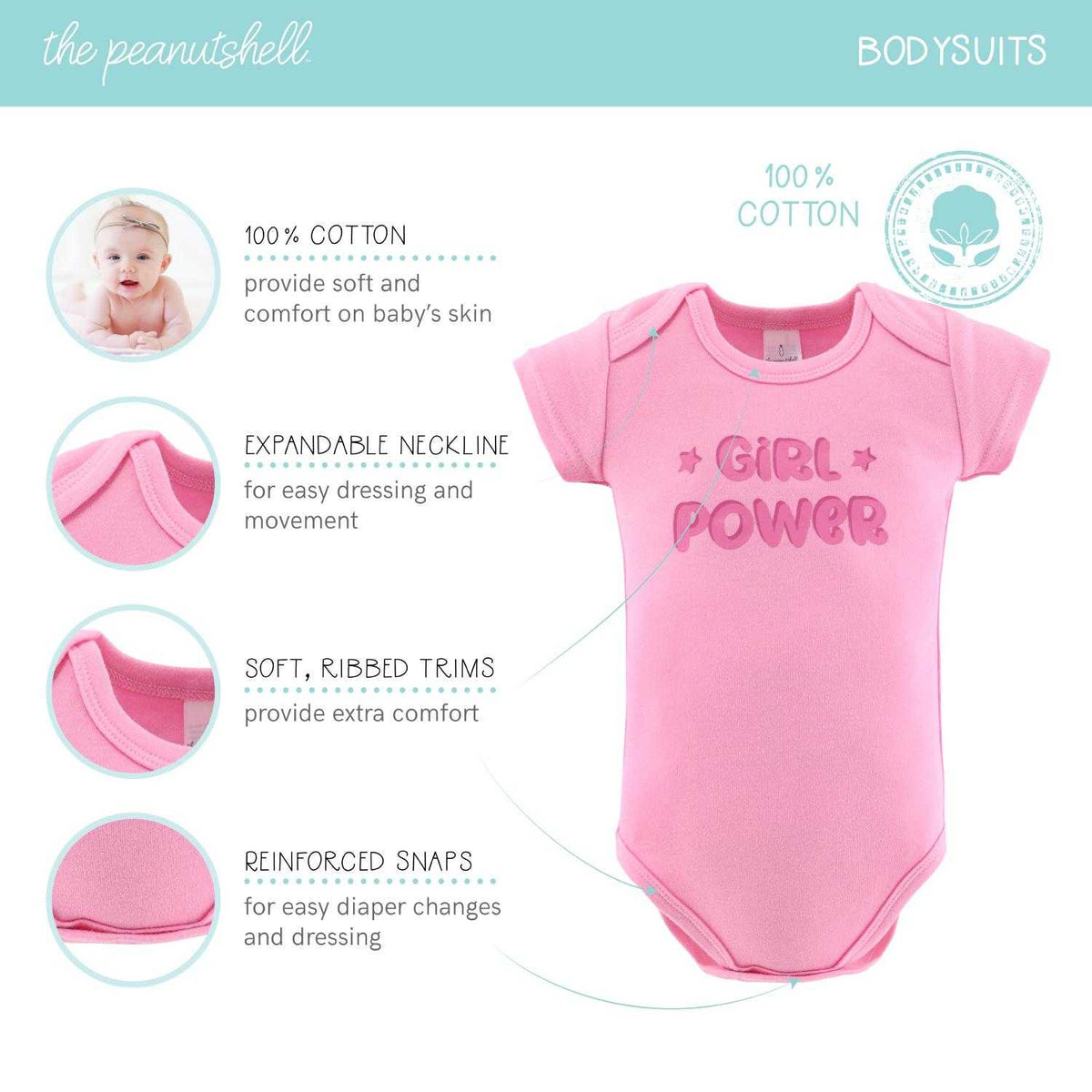 Pretty In Pink Baby Clothing gift set essentials bodysuit