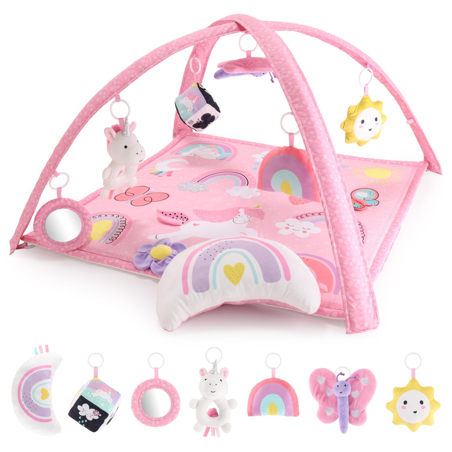 Rainbow Paradise 7-in-1 Baby Activity Gym and Playmat