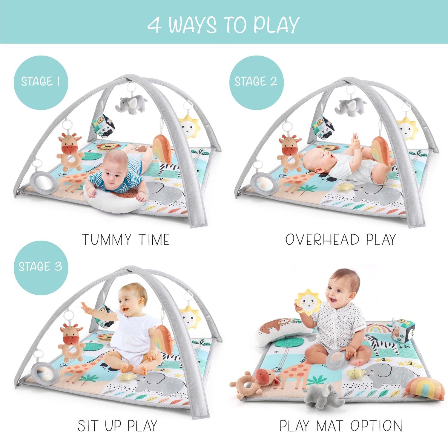 Safari 7-in-1 Baby Activity Gym and Playmat