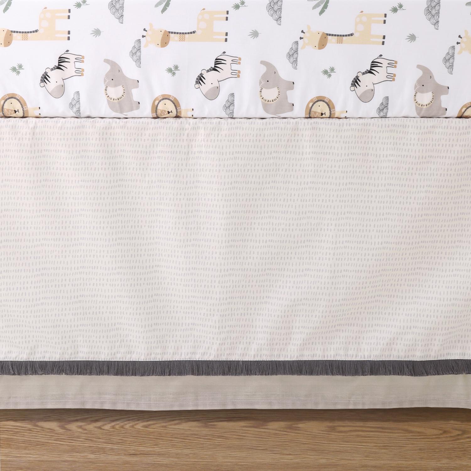 Safari Serenity 4-Piece Organic Crib Bedding Set